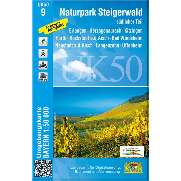 Naturpark Steigerwald südlicher Teil 1 : 50 000 (UK50-9) - Wanderkarte
