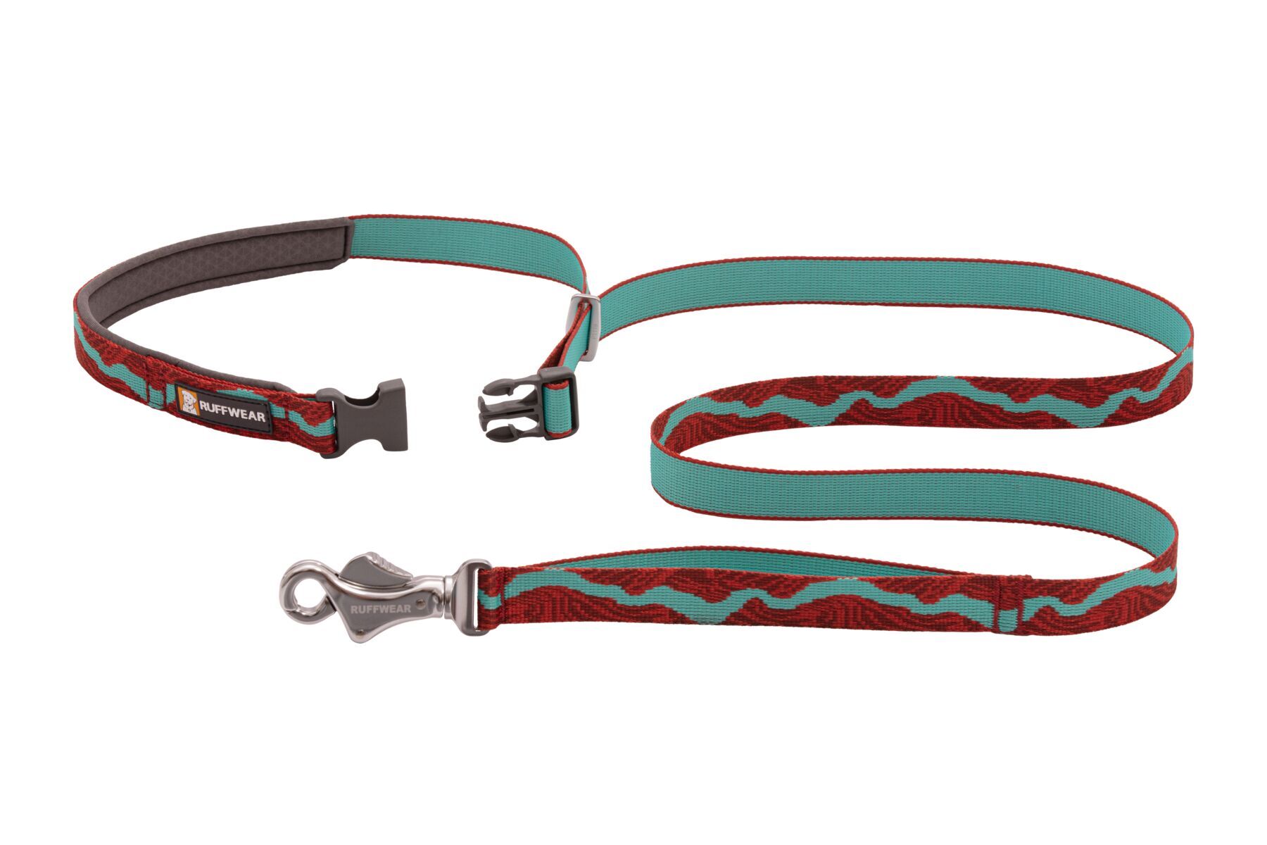 Ruffwear Hundeleinen Ruffwear Flat Out™ Leine blau/ türkis/ rot