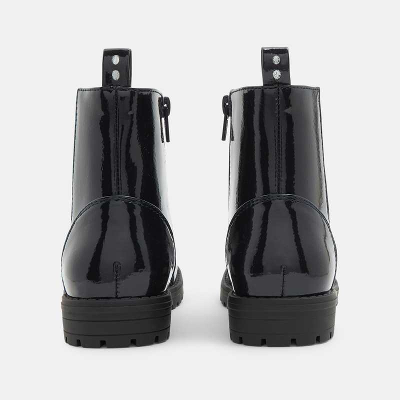 Boots Chelsea vernies bleues fille