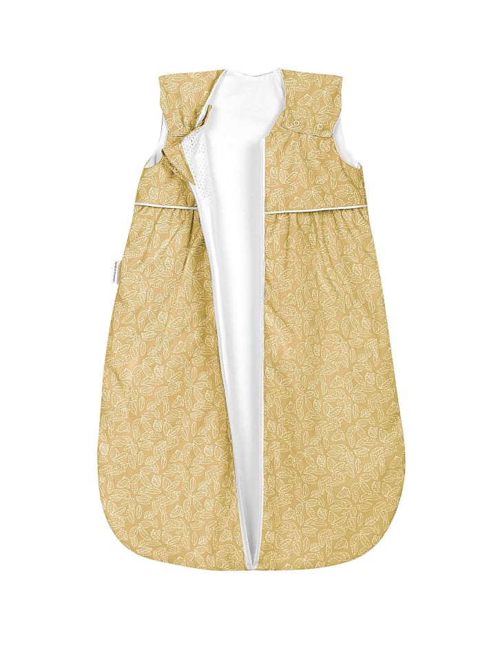 Kinderhaus Blaubär Odenwälder Sommer Schlafsack Anni light white leaves TOP in Mustard günstig kaufen
