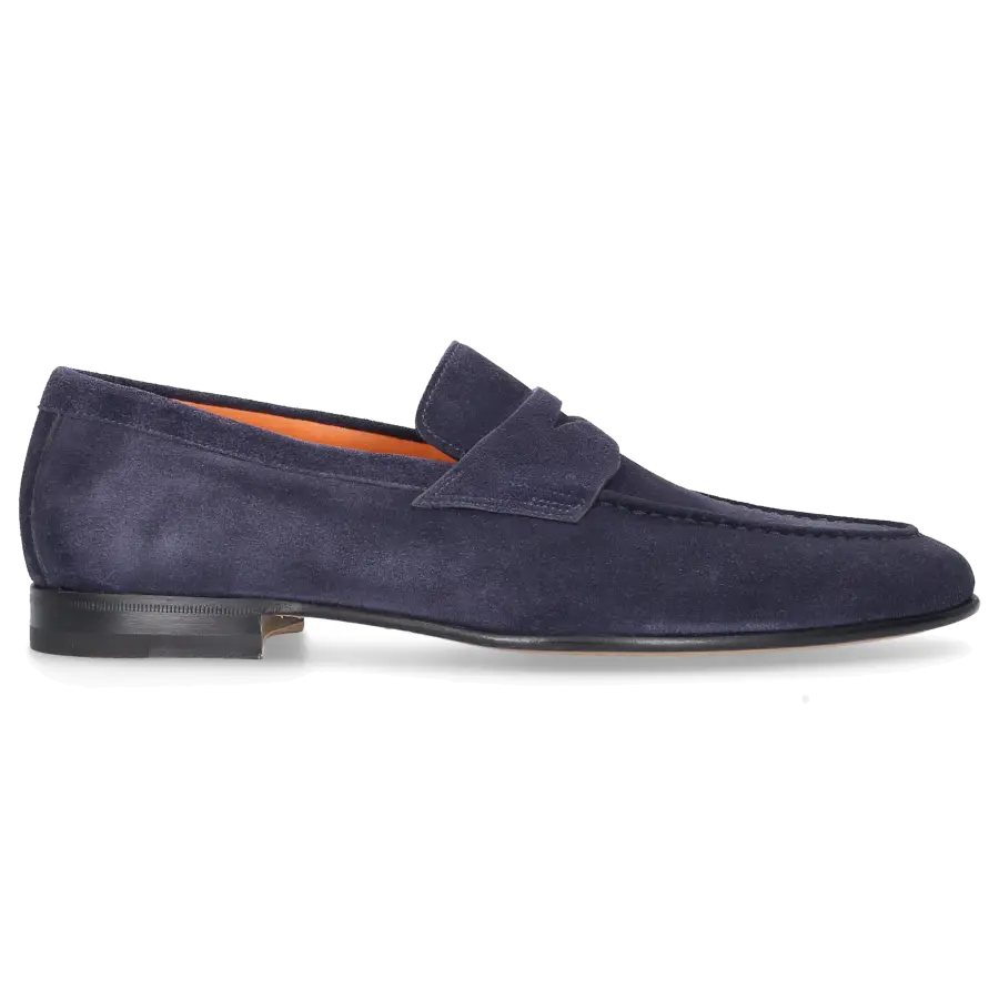 Santoni - Loafer 17511 Veloursleder - blau