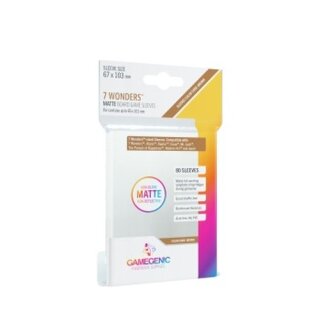 Gamegenic - Matte 7 Wonders Sleeves 67 x 103 mm - Clear (80)