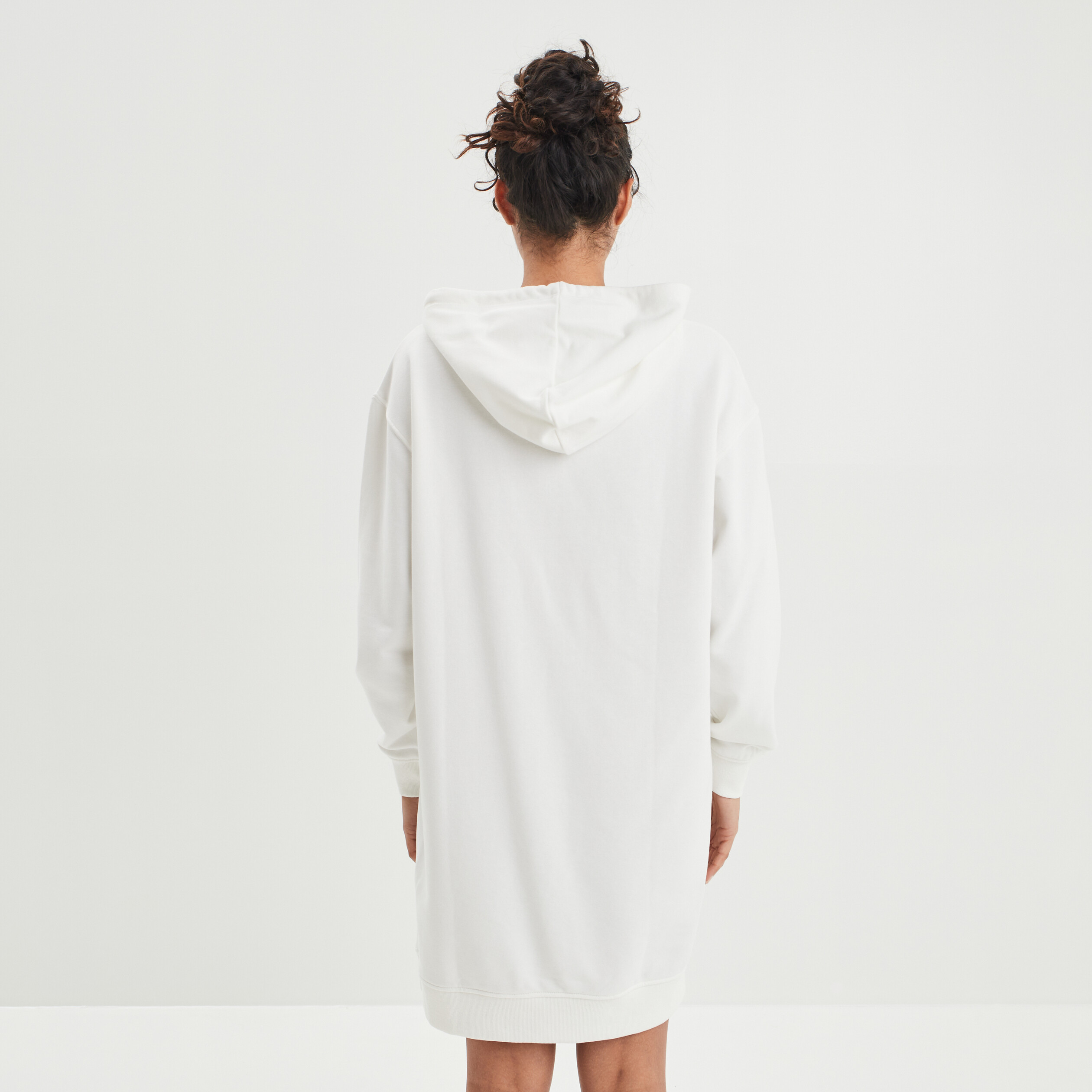 Robe sweat droite à capuche Creeks ivoire femme | La Halle