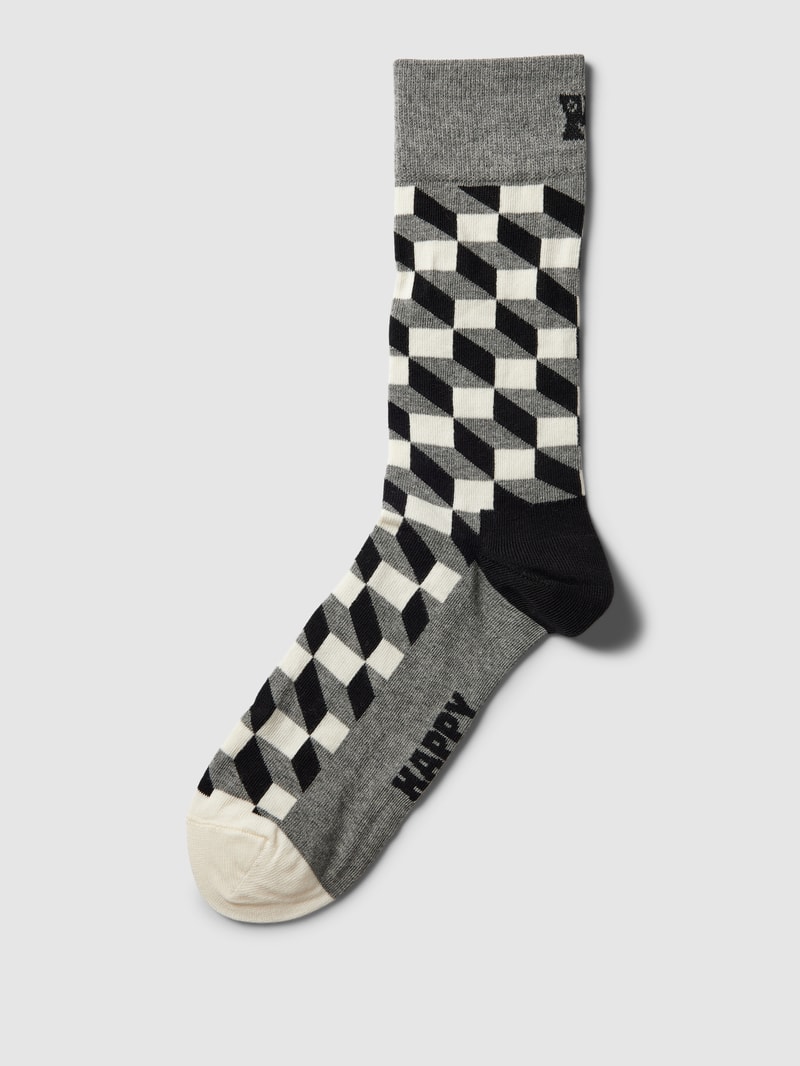 Socken mit Allover-Muster in mittelgrau