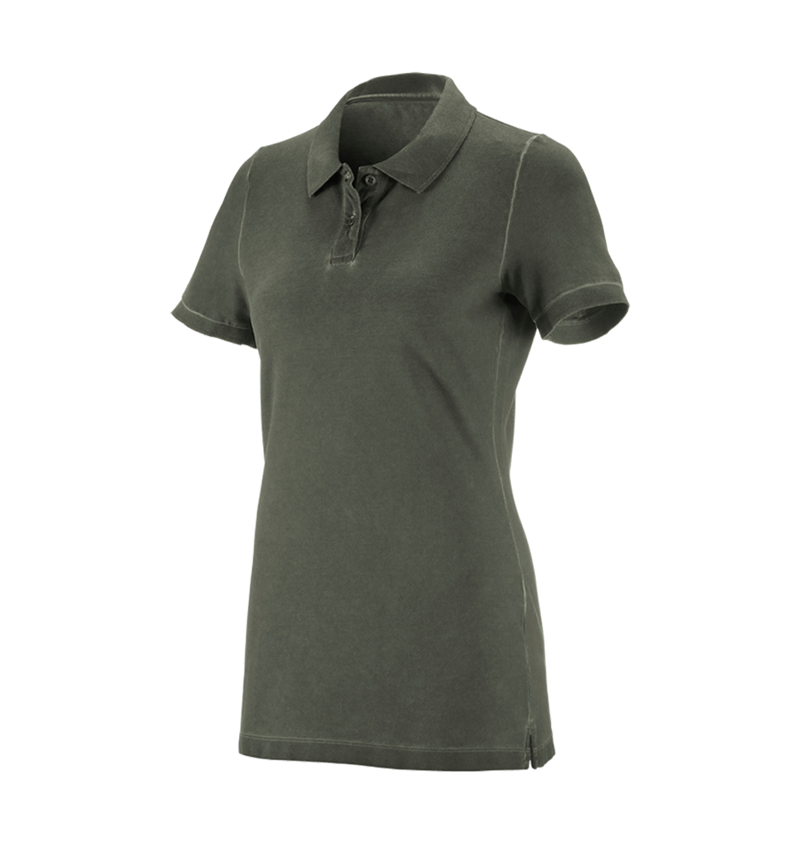 e.s. Polo-Shirt vintage cotton stretch, Damen