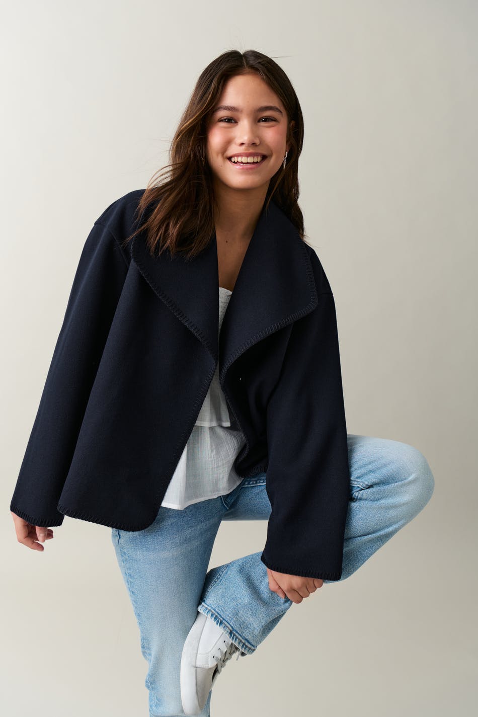 Y blanket stitch jacket