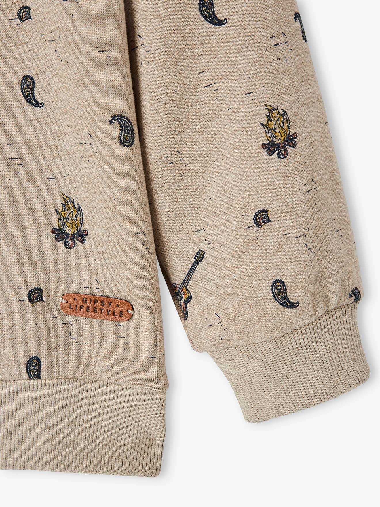 Sweat col rond motifs 