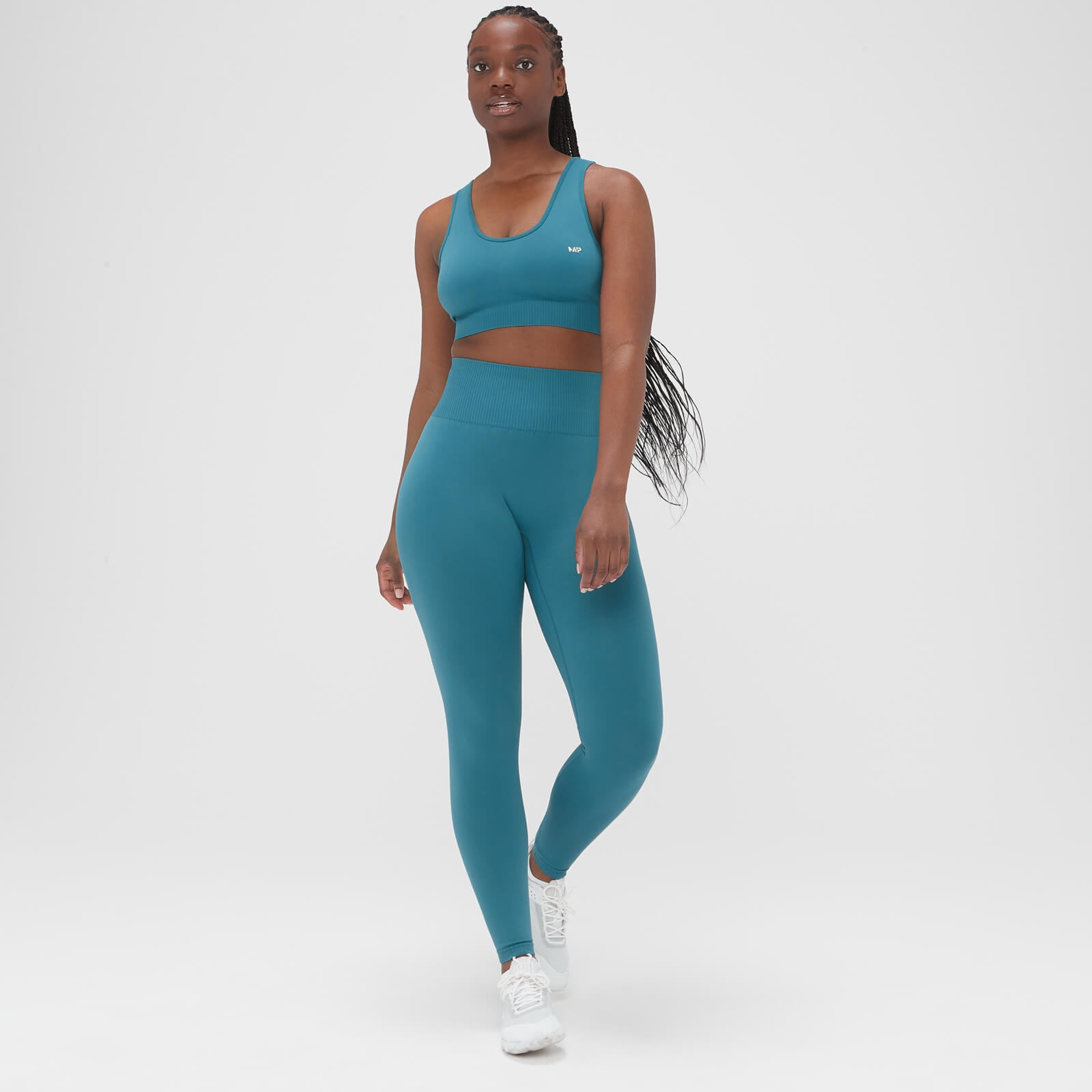 Brassière de sport sans coutures MP Composure pour femmes – Bleu sarcelle