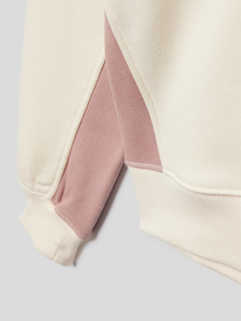 Sweatshirt mit Label-Print in ecru