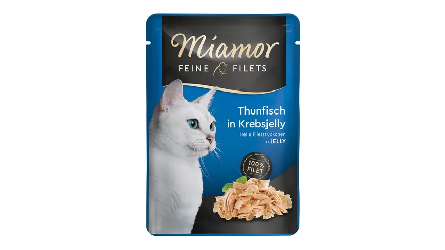 Miamor Katzennassfutter Feine Filets in Jelly Thunfisch in Krebsjelly 100 g