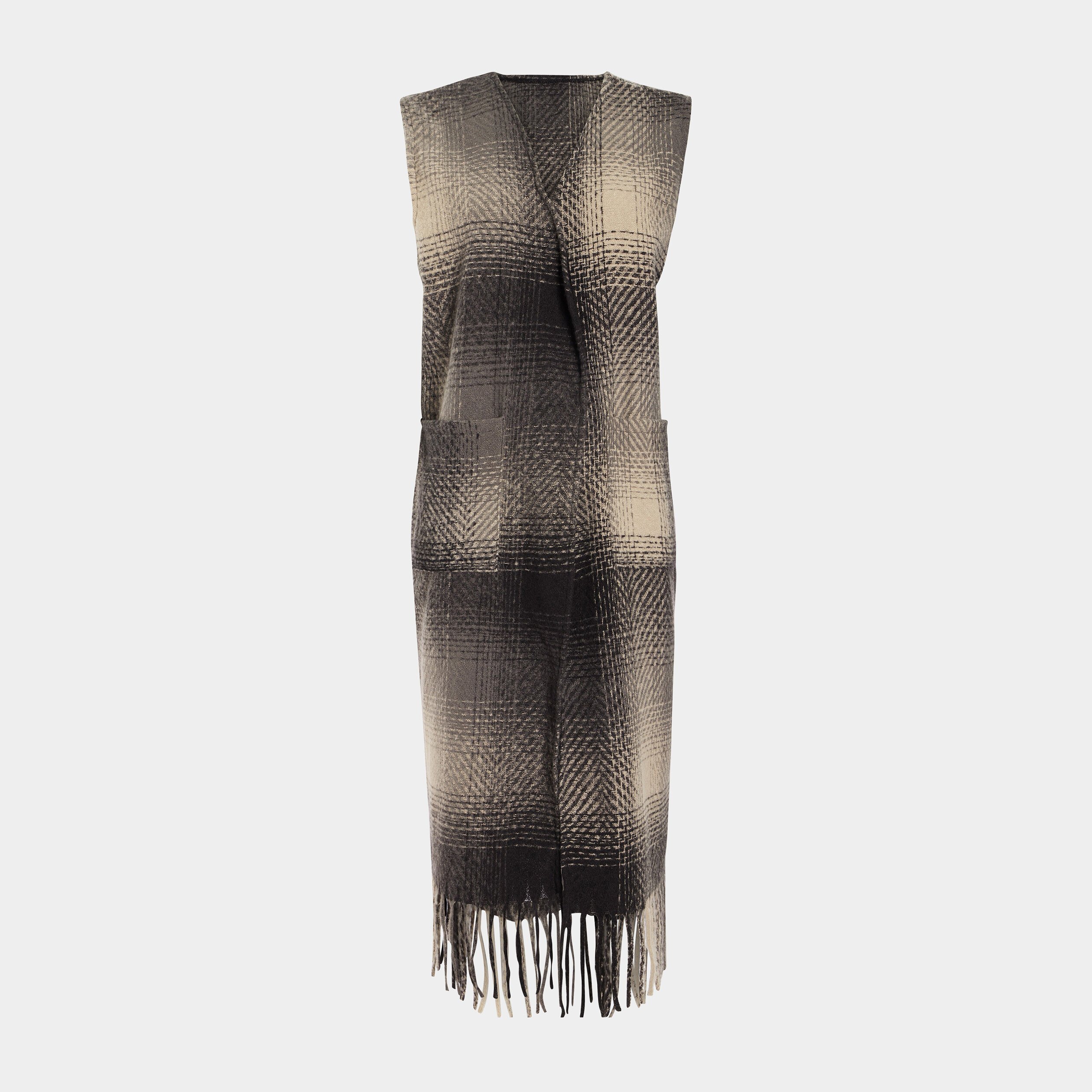 Poncho sans manches marron femme | La Halle