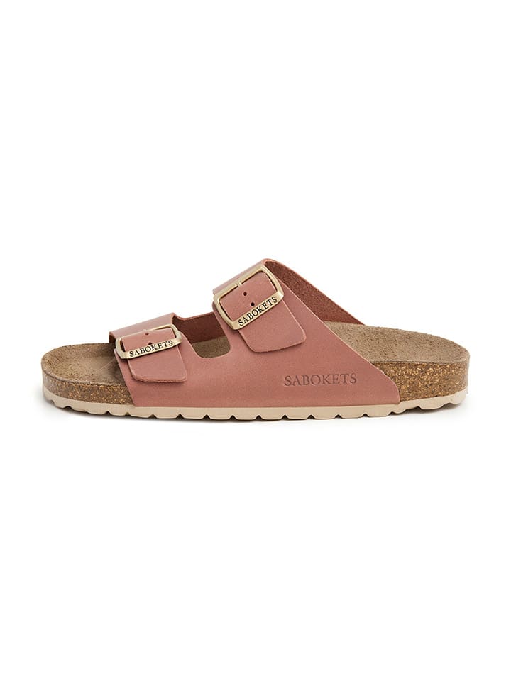 SABOKETS Leder-Pantoletten in Rosa günstig kaufen