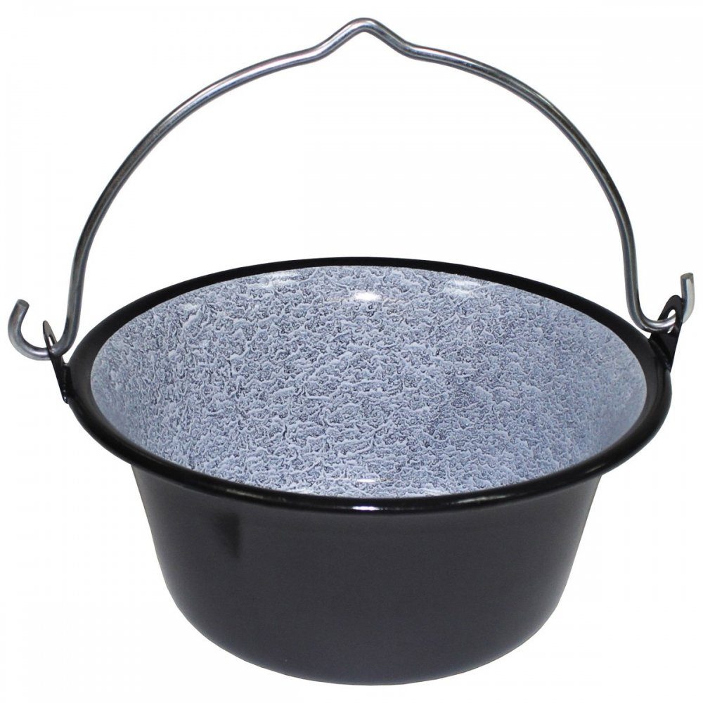 MFH Grilltopf Ungar. Gulaschkessel, Email, 4 Liter, Stahl-Emaille, emailliert