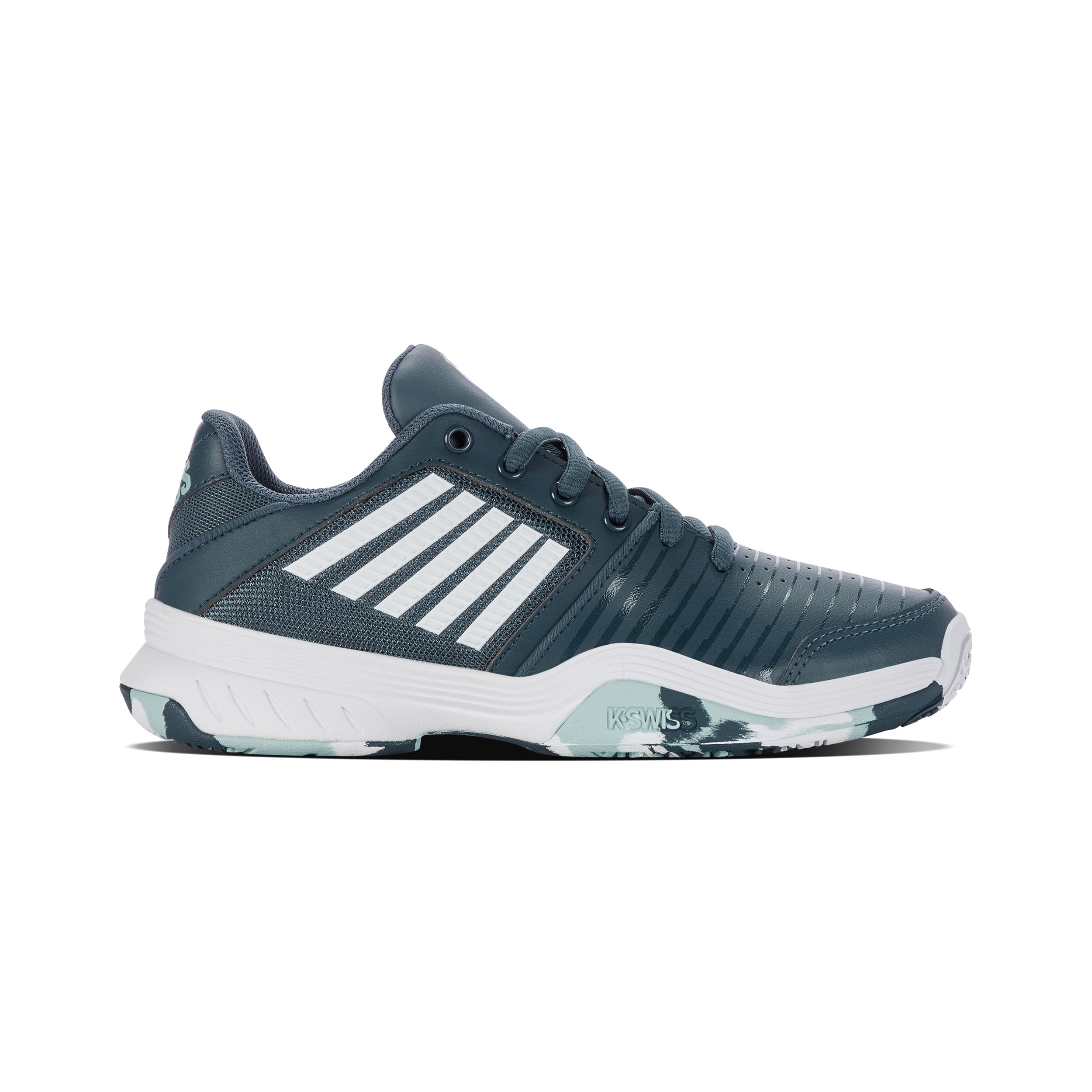 Court Express Omni Allcourtschuh Kinder - Petrol, Weiß