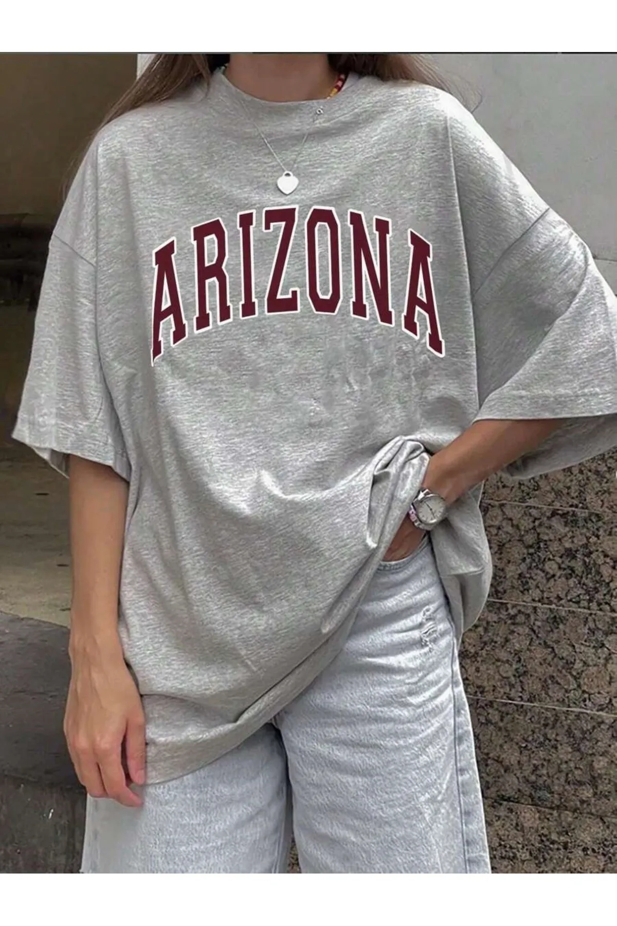 MOONBULL  T-Shirt - Grau - Oversized