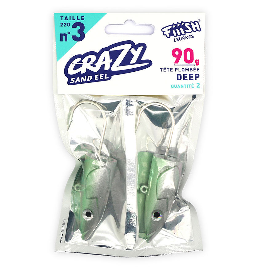 Jig head fiiish crazy sand eel 220 deep 90g (x2)