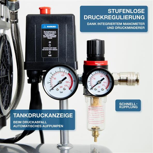 Silent Kompressor SAC55752, 8 bar / 24 l