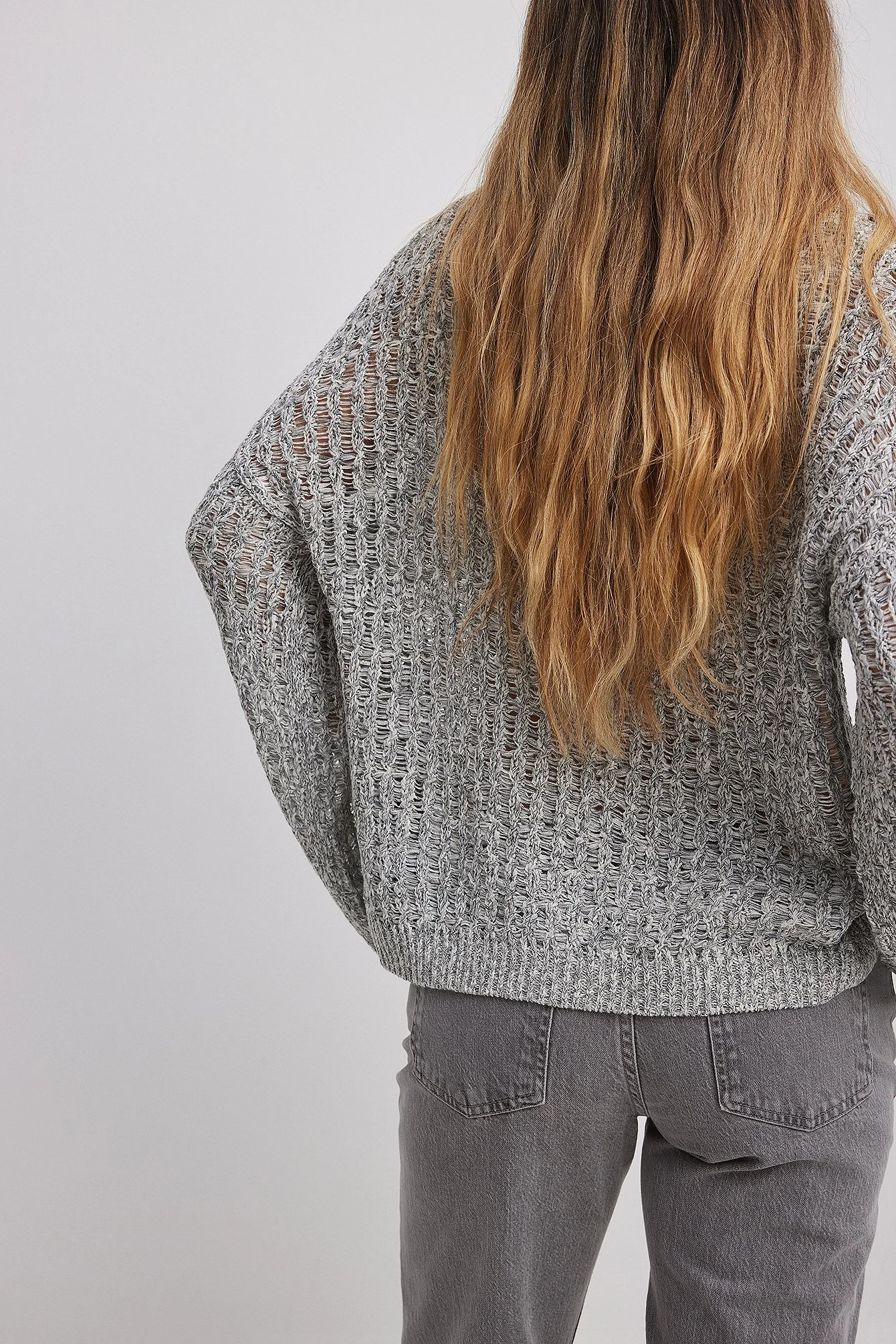 Oversize locker gestrickter Pullover