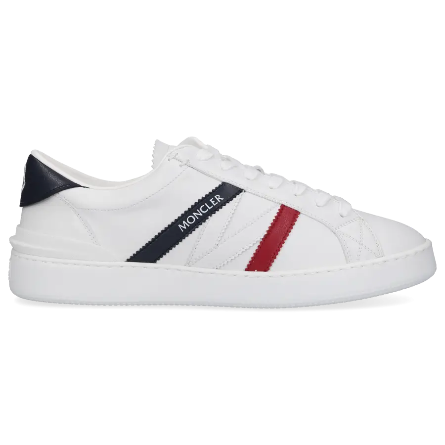 Moncler - Sneaker low MONACO M Kalbsleder - weiß