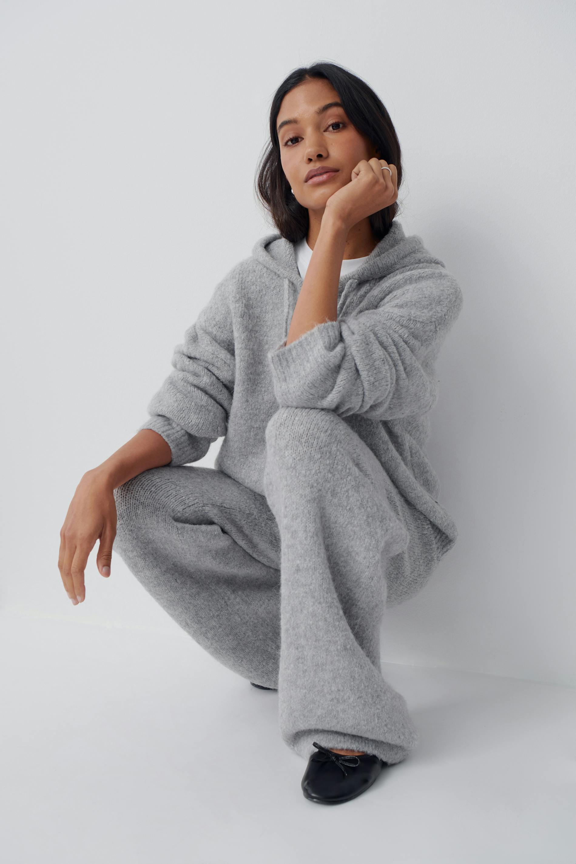 Knitted hoodie