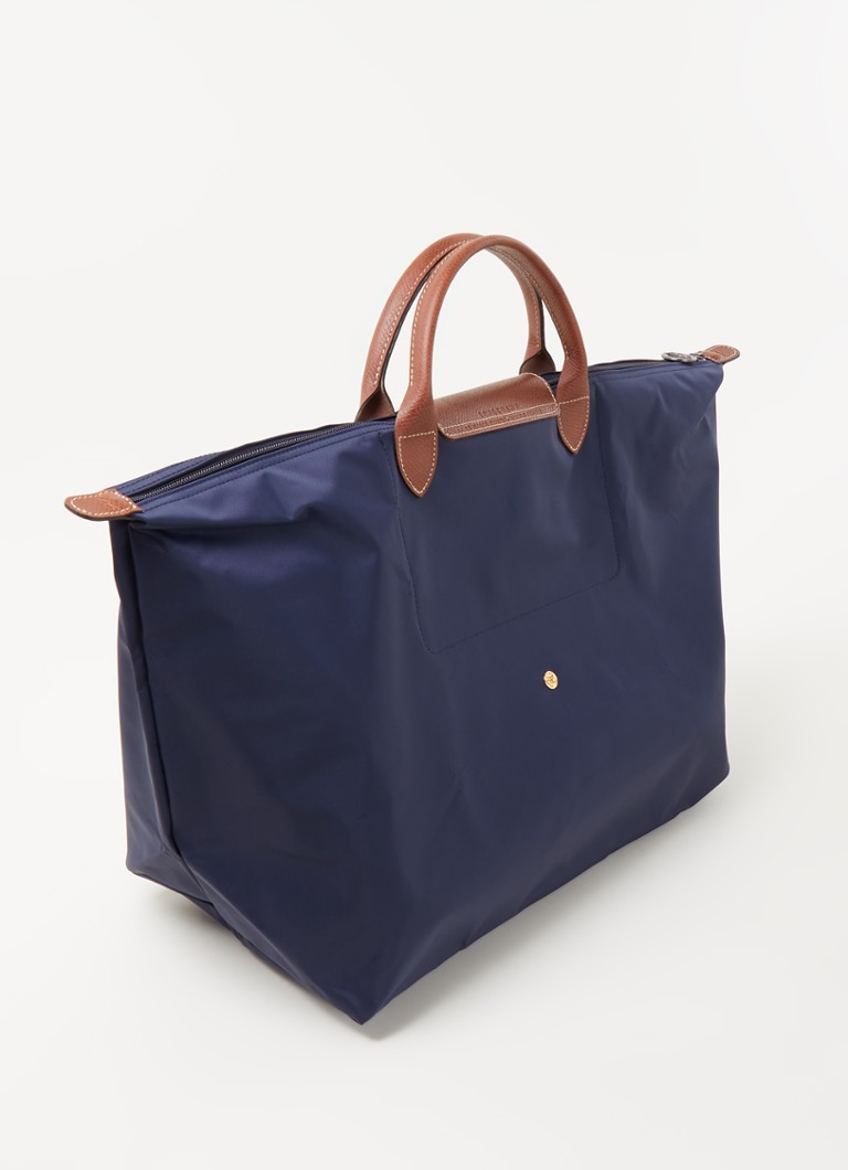 Geantă de călătorie Longchamp Le Pliage L cu detalii din piele