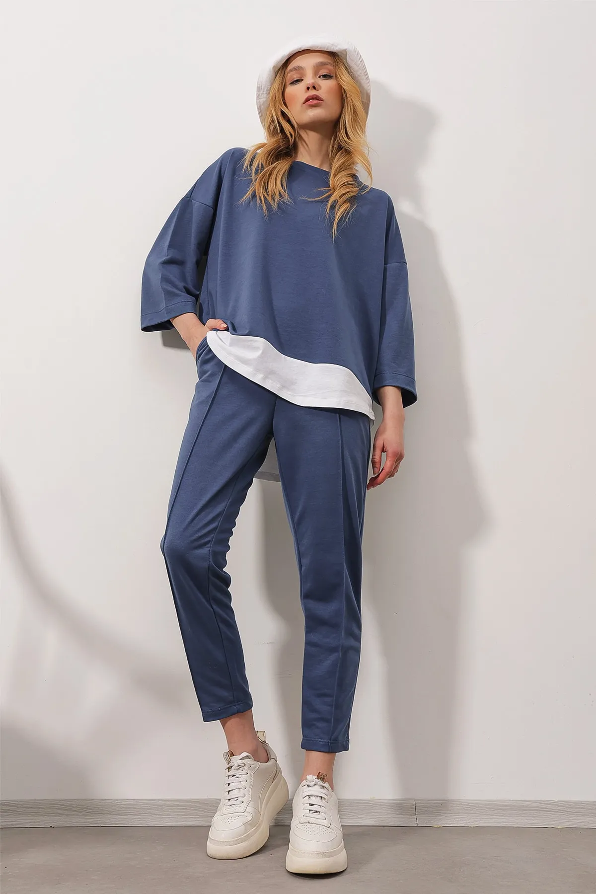 Trend Alaçatı Stili  Zweiteiler - Blau - Regular Fit