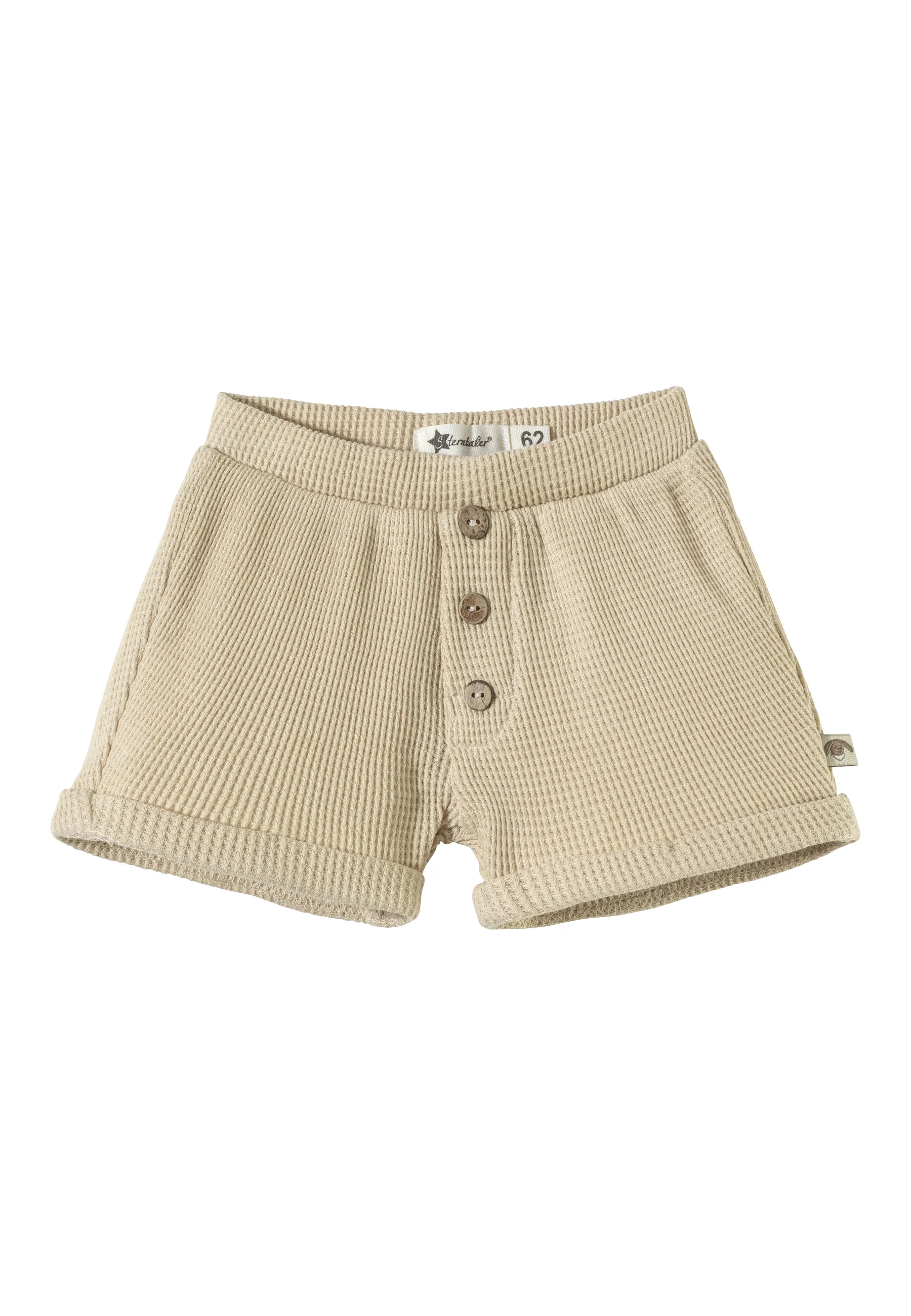 Shorts Sommer mit Deko-Knopfleiste in beige