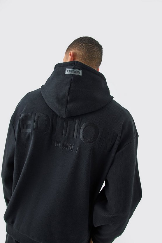 Gerippter Oversize Edition Hoodie