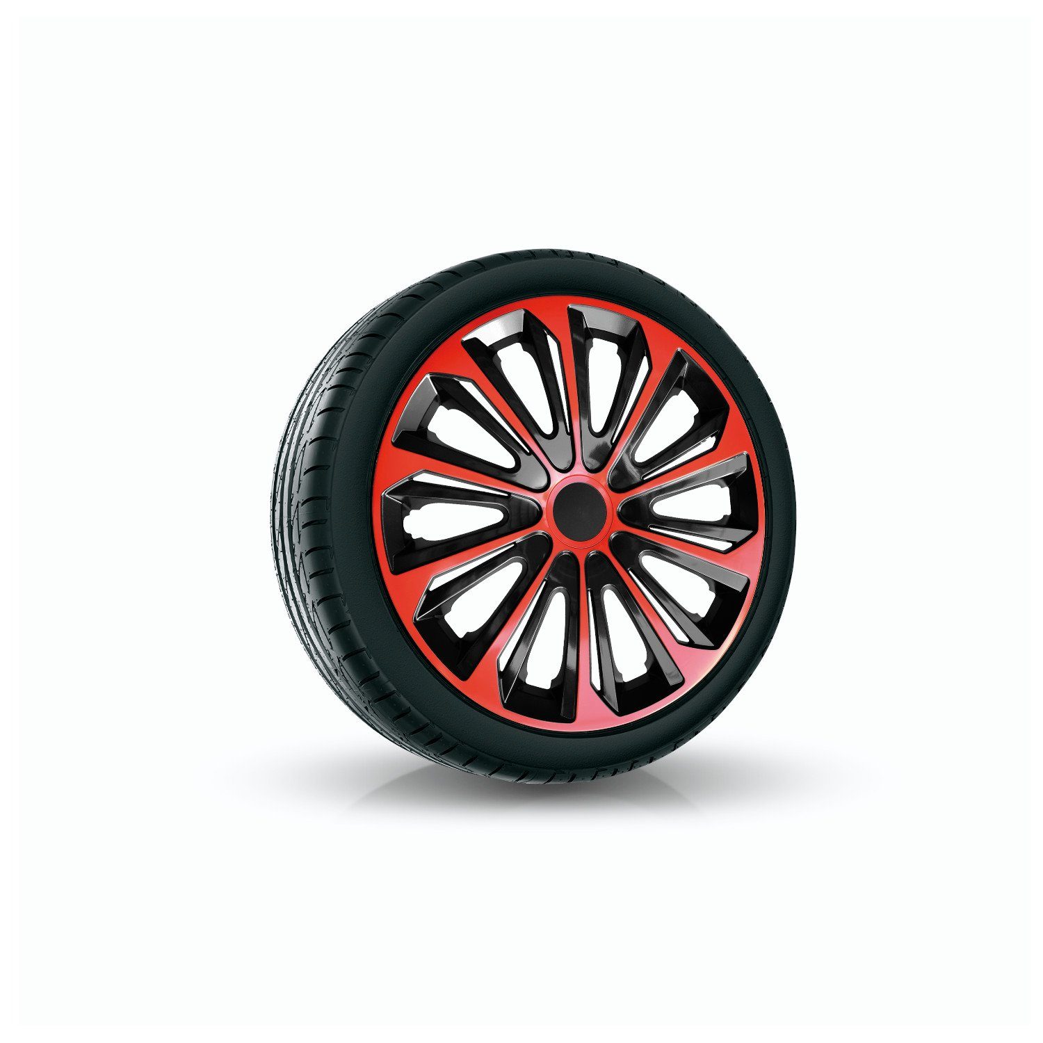 NRM Radkappen STRONG DUO, 16 in Zoll, Radzierblenden für Stahlfelgen Satz 4er 16