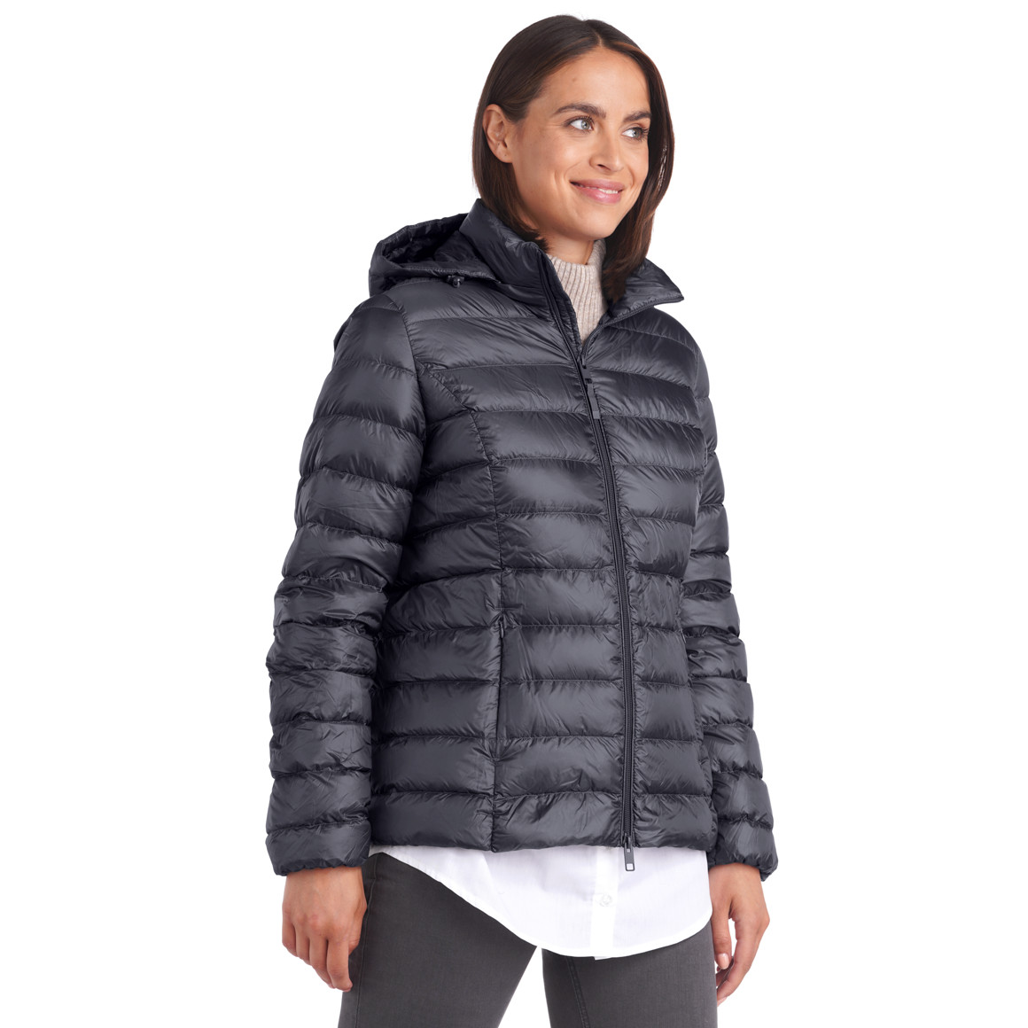 Damen Soft-Daunenjacke mit Kapuze