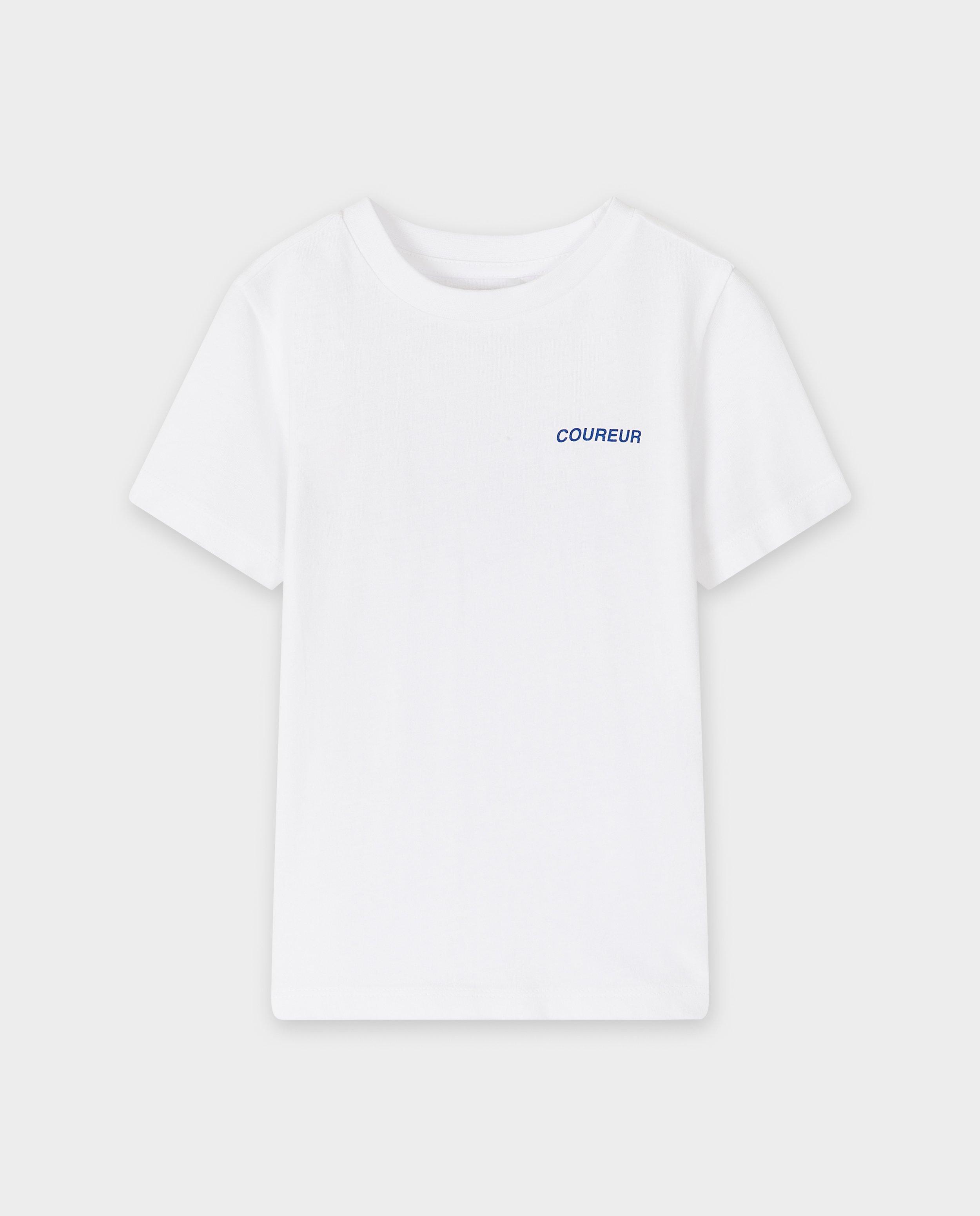 Baptiste organikus pamut póló hátulról nyomtatott mintával, unisex, 98-128 fehér