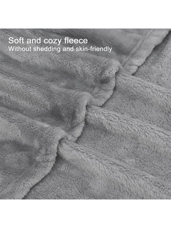 Intirilife Sherpa Kuscheldecke in Grau günstig kaufen onesize
