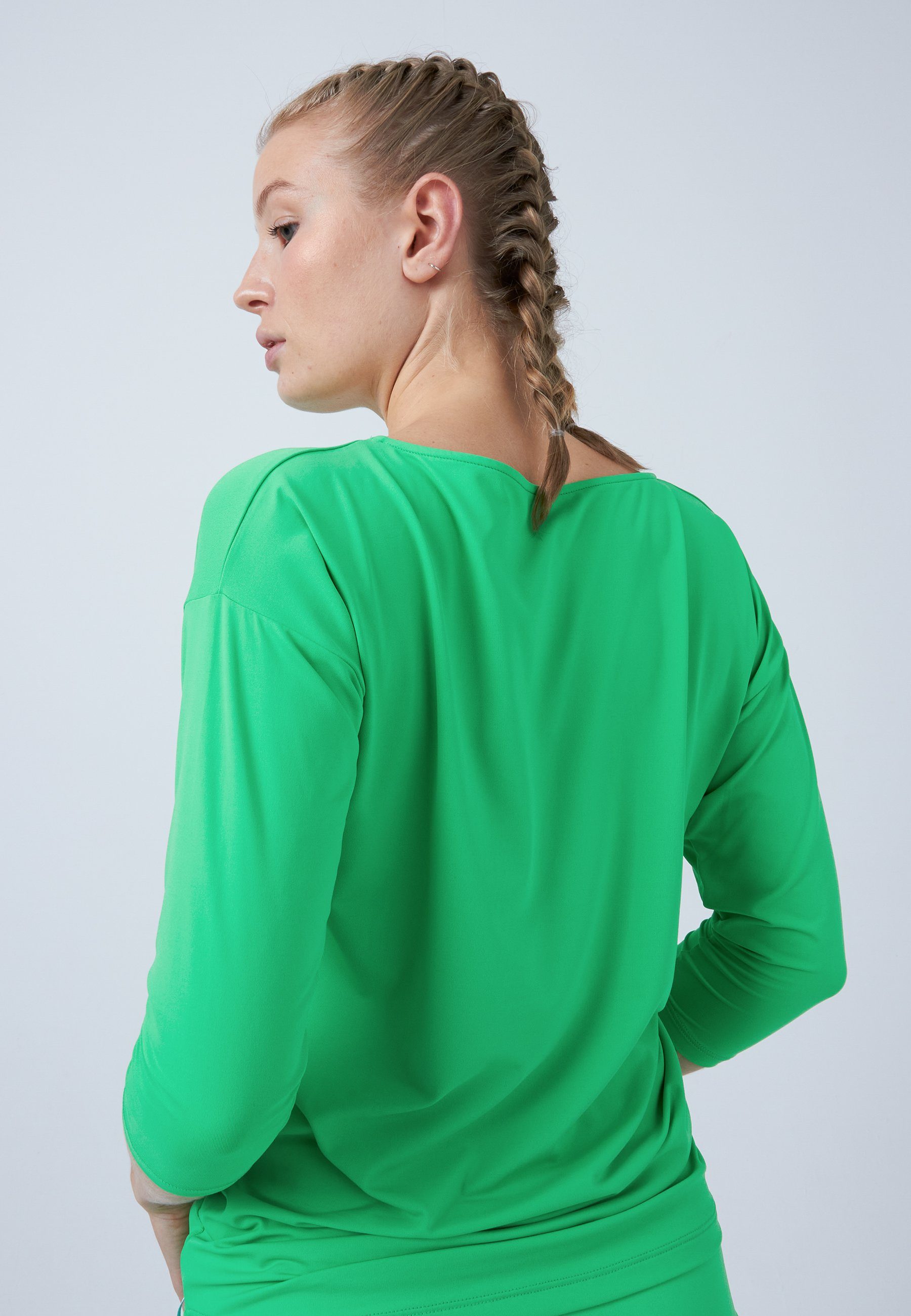 SPORTKIND Funktionsshirt Tennis 3/4 Loose Fit Shirt Mädchen & Damen grün