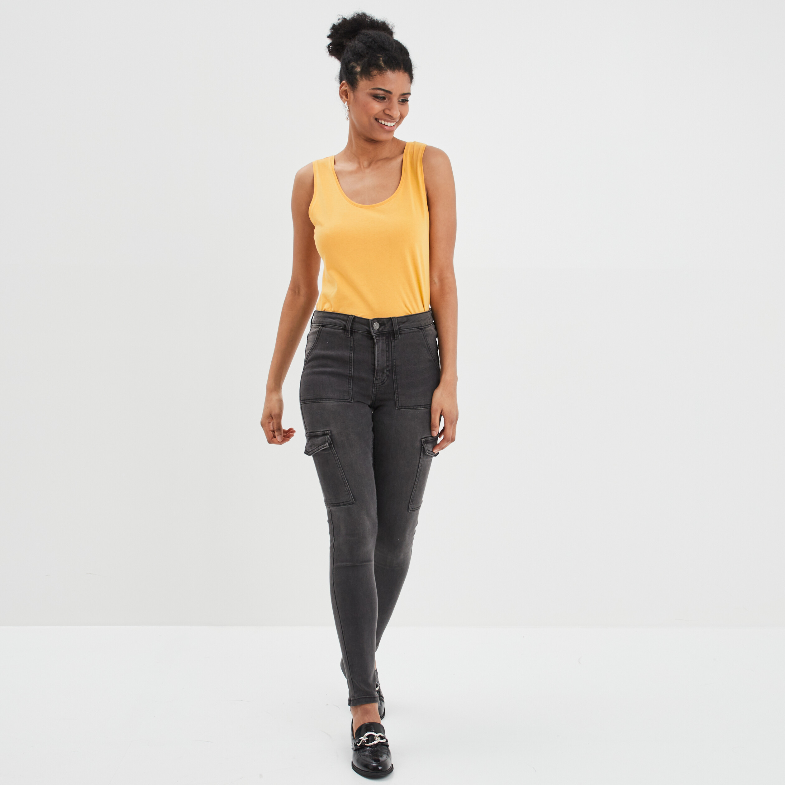 Jeans skinny battle Liberto denim gris femme | La Halle