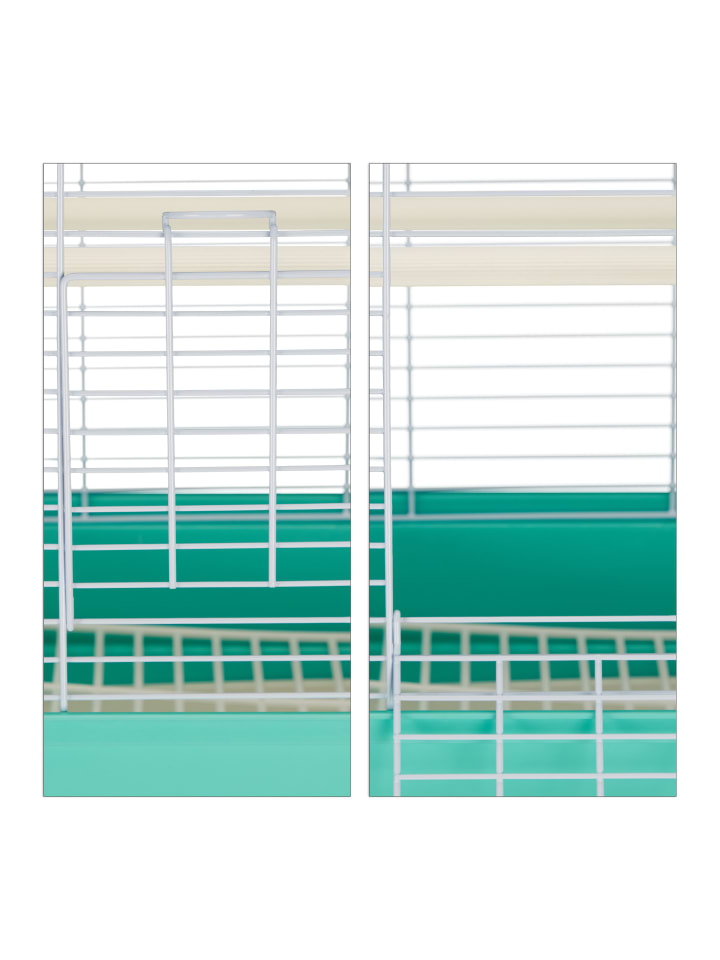 relaxdays Vogelkäfig in Hellblau/Mintgrün - (B)42,5 x (H)50 x (T)33 cm günstig kaufen onesize