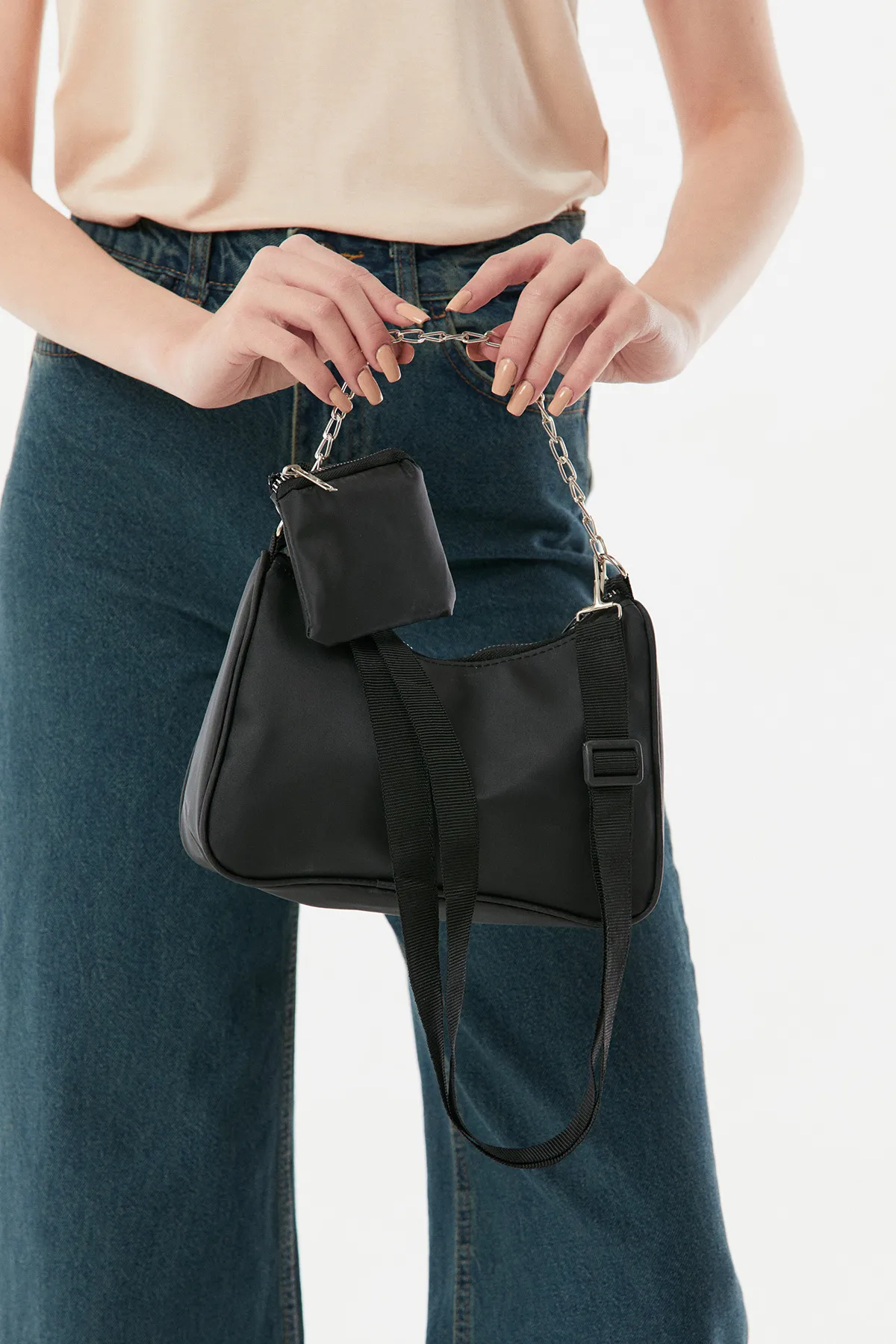 Fulla Moda  Baguette-Tasche mit Reißverschluss