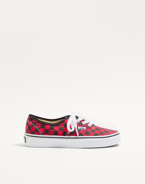Tênis de cano baixo Valentino Garavani e Vans em tecido com estampa xadrez VLogo