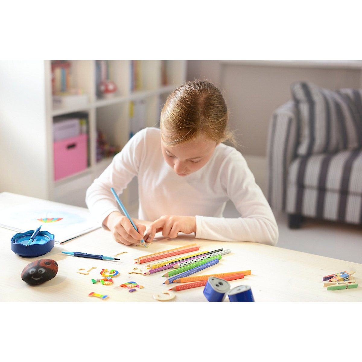 Buntstifte COLOUR GRIP, wasservermalbar, 12 Farben