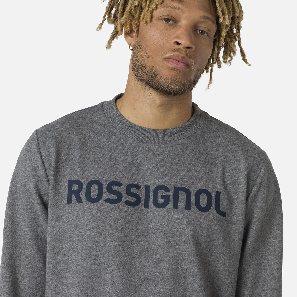 Herrensweatshirt mit Logo und Rundhalsausschnitt