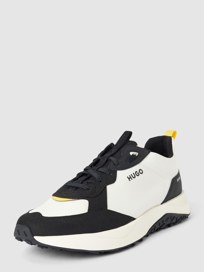 Sneaker mit Label-Details Modell 'Kane' in weiß