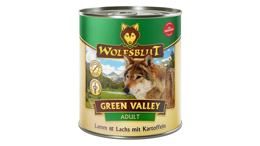 Wolfsblut Hundenassfutter Green Valley Lamm, Lachs & Kartoffeln 800 g