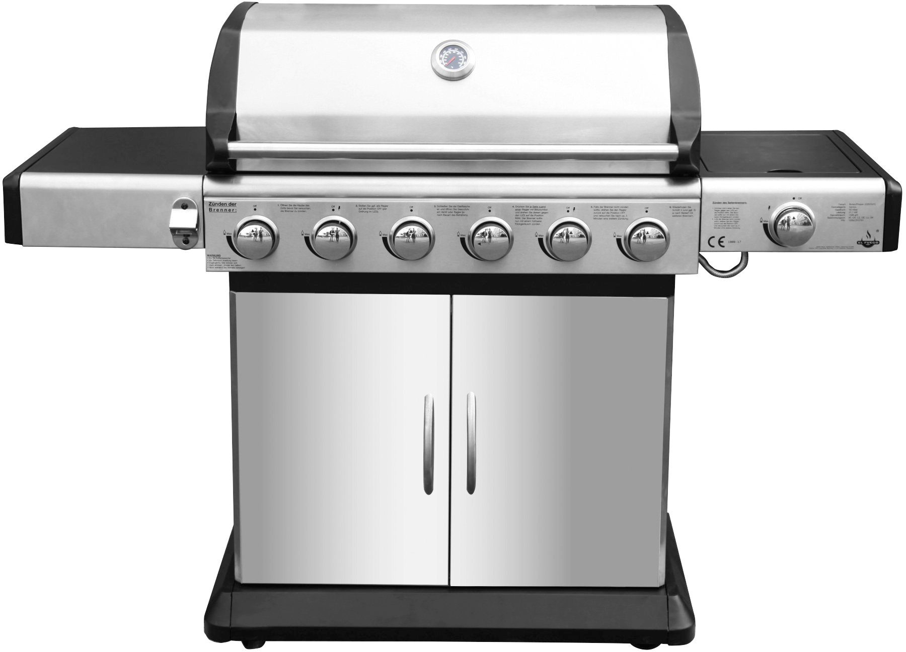 El Fuego Gasgrill Deluxe, BxTxH: 148x56x112 cm