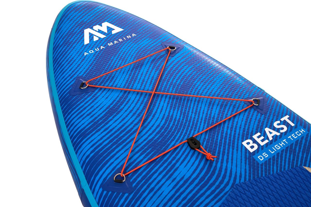 PureHaven Aqua Marina SUP Board 320x81cm mit Reißverschlussrucksack Double Action-Pumpe LIQUID AIR V1 Paddel Einschub-Mittelfinne Sicherheitsleine Blau