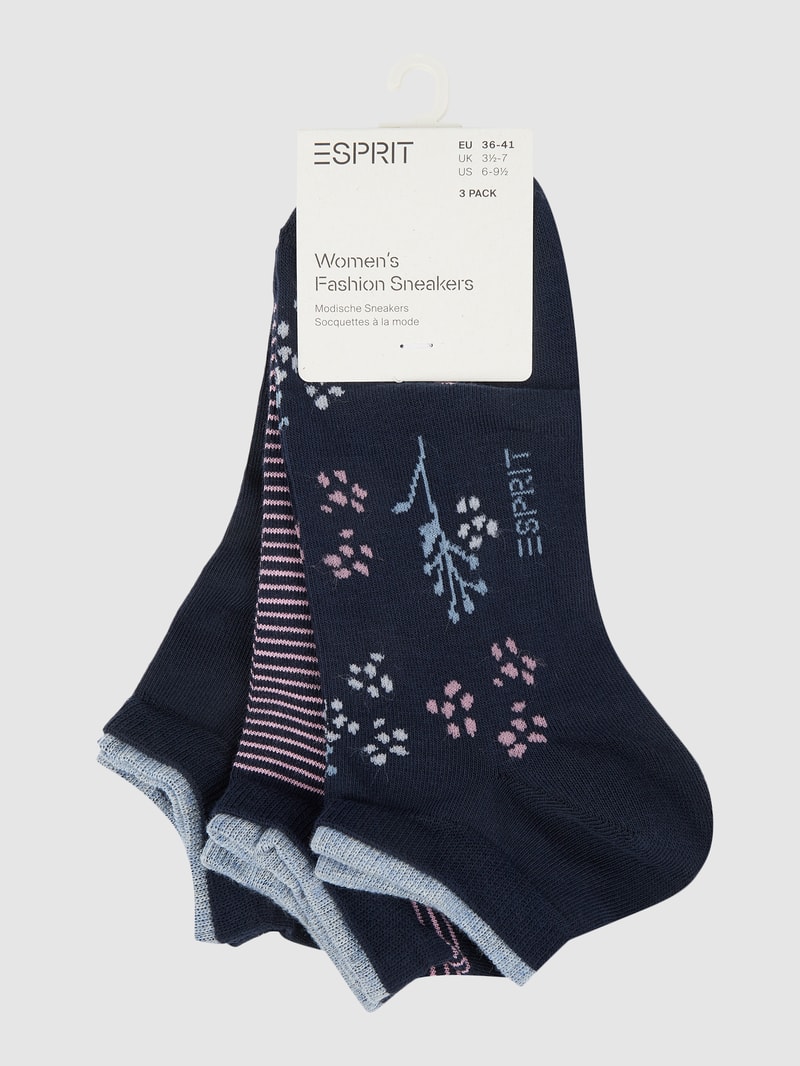 Socken im 3er-Pack in marineblau