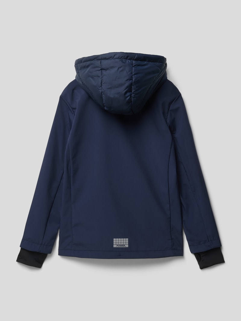 Funktionsjacke mit Stepp-Besatz in marineblau