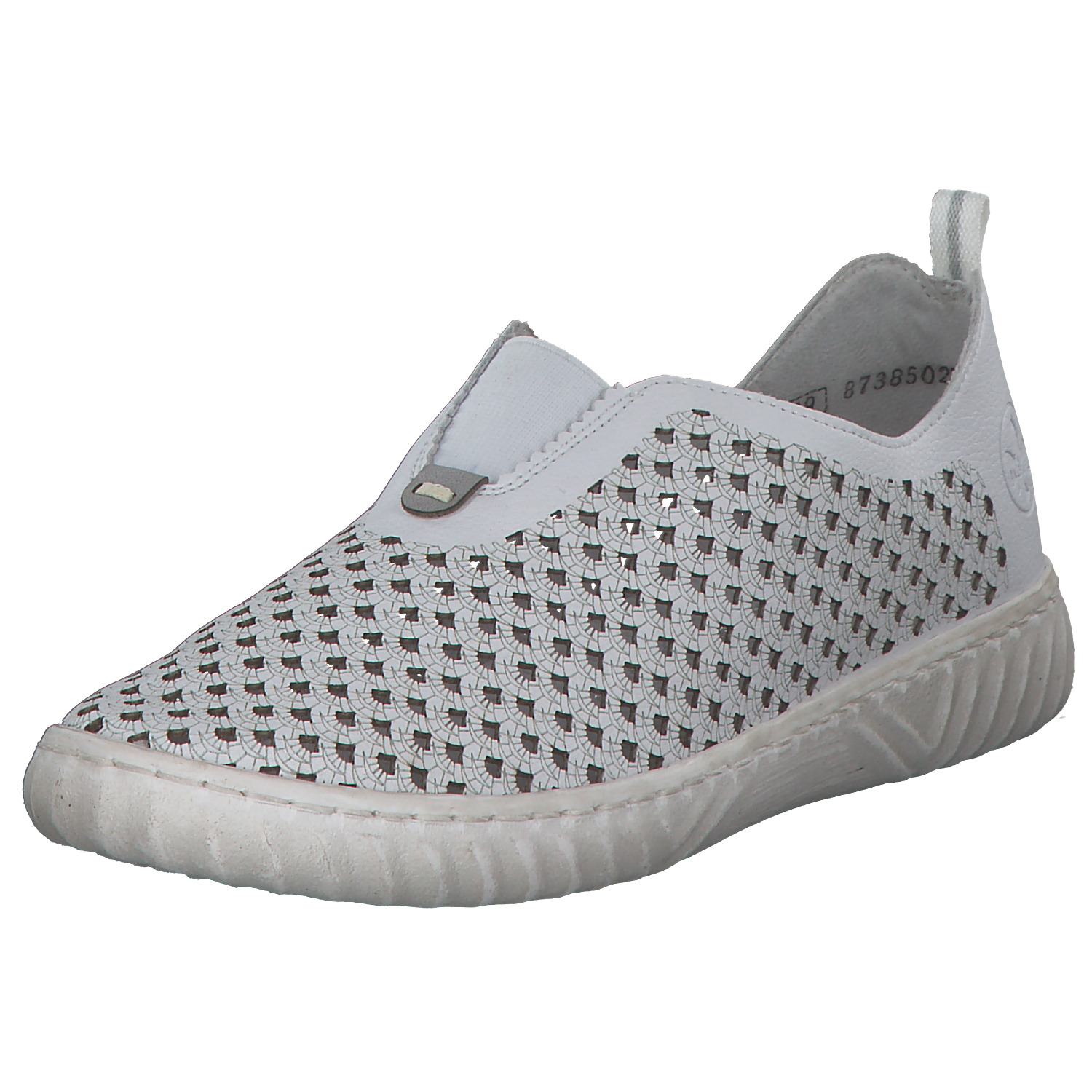 Rieker N0965, Slipper, Damen, weiss/cement
