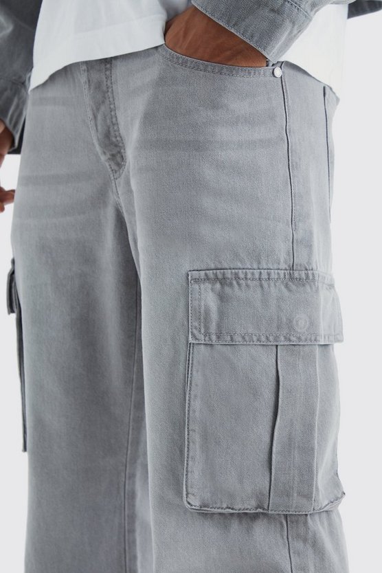Lockere Cargo-Jeans