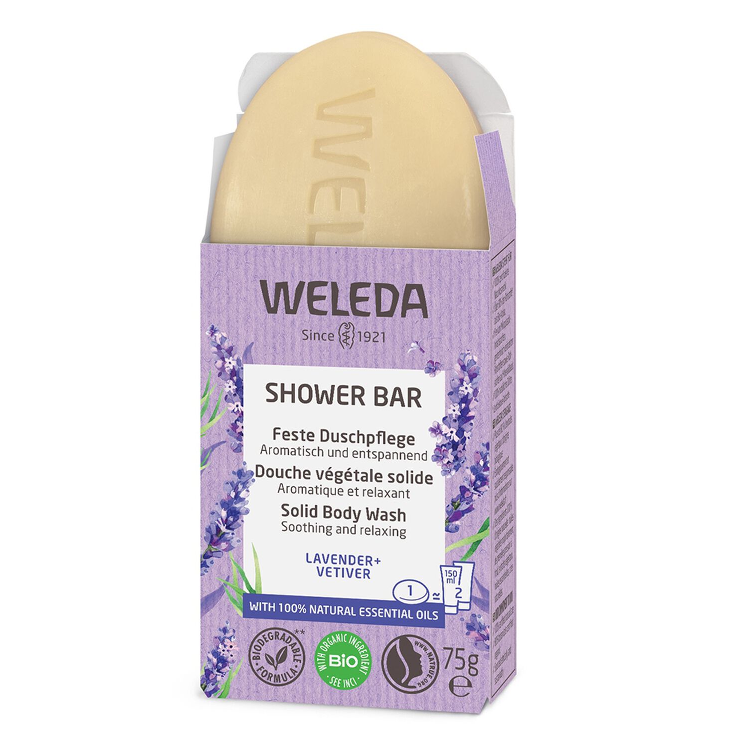 Weleda Lavande + Vetiver Douche Végétale Solide 75g