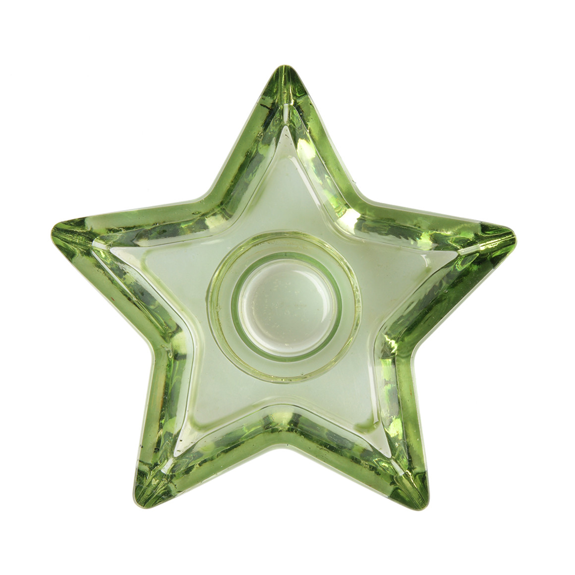 Kerzenständer in Stern-Form grün