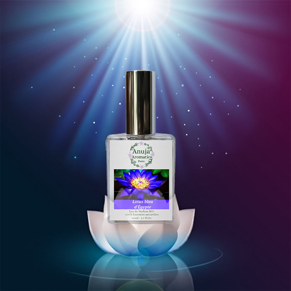 anuja aromatics Lotus Bleu d'Égypte Eau de Parfum Bio aux Essences 100 % Naturelles